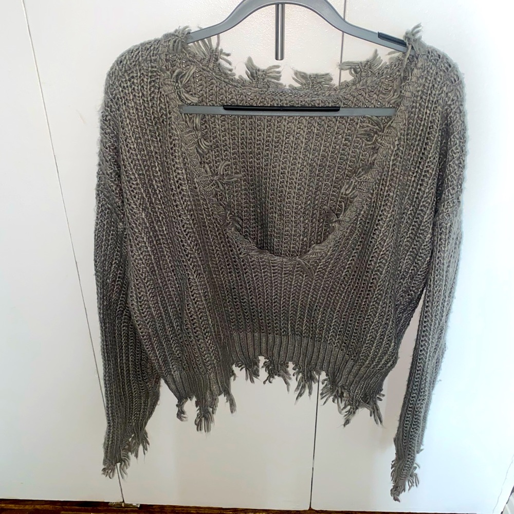Deep V cozy sweater! Great for layering!